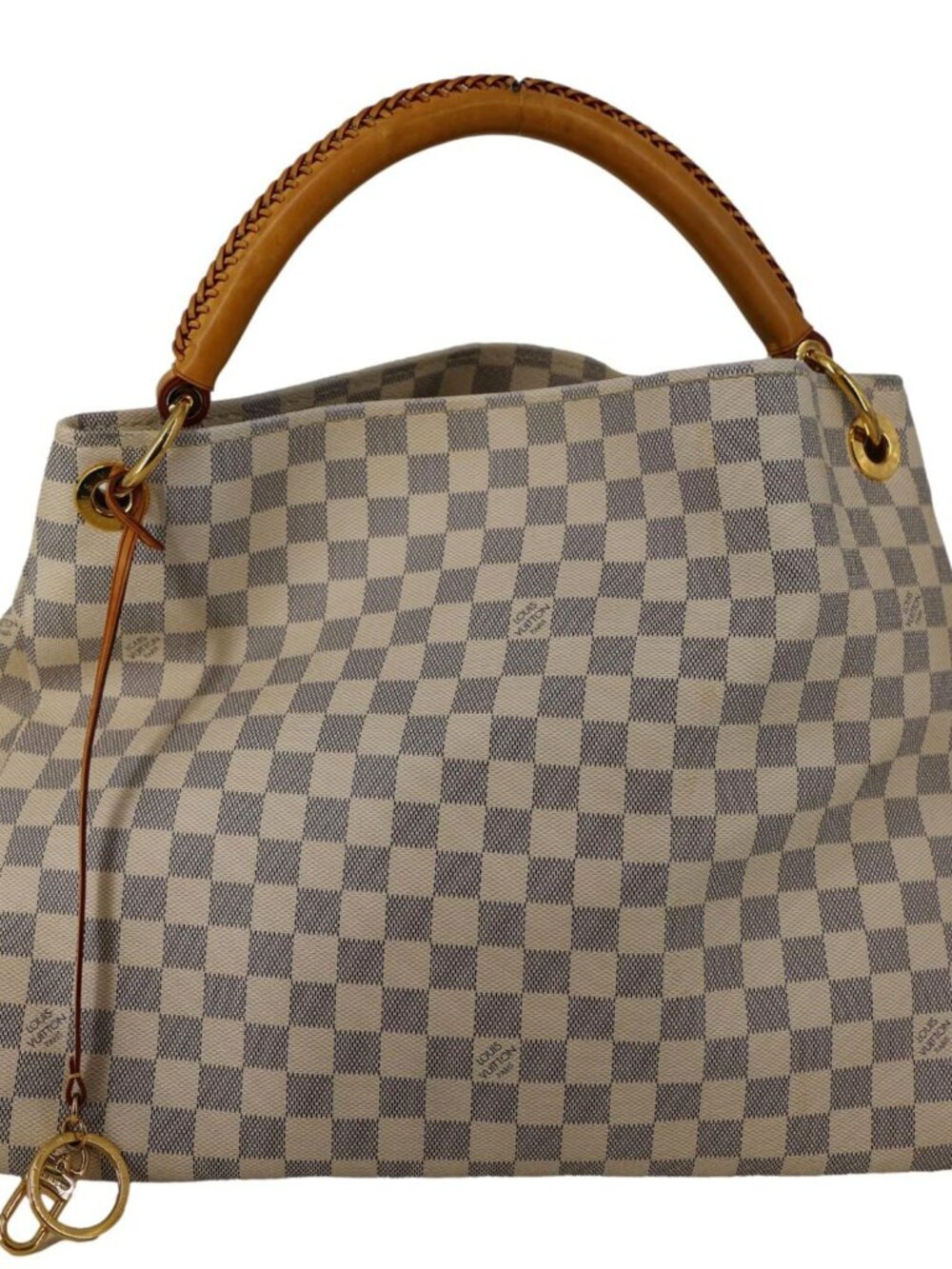 Louis Vuitton  Artsy MM Damier Azur Hobo Bag White